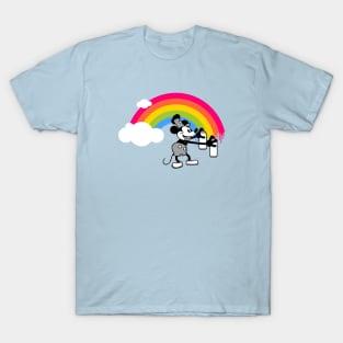 STEAMBOAT WILLIE - Graffiti rainbow T-Shirt